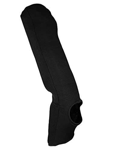 Ultimate - Cloth Shin Instep Guard for Karate TKD MMA Kickboxing Combat Training - color: Black, size: Small