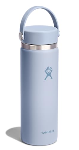 Hydro Flask Water Bottle - Insulated Stainless Steel - Wide Mouth Flex Lid, Non Spill, Leakproof and Refillable in 20 Oz Surf Blue - color: Surf, style: 20 Oz