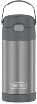 THERMOS FUNTAINER Water Bottle with Straw - 12 Ounce - Kids Stainless Steel Vacuum Insulated Water Bottle with Lid, Grey (Pack of 6) - color: Gray, size: 12 Ounces (Pack of 6)