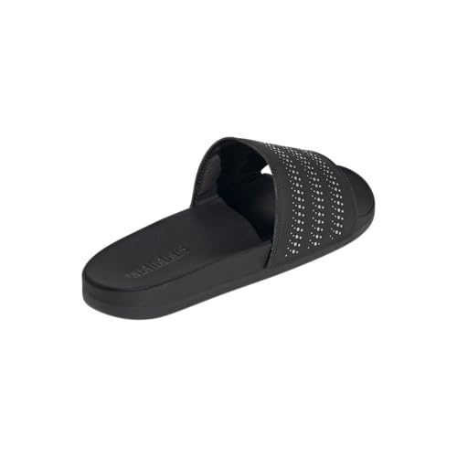 adidas Women's Adilette Comfort Slides - color: Black/Silver Metallic/Black, size: 19 Women/18 Men