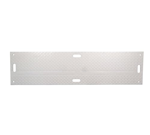 Mytee Products 2' x 8' White Ground Protection Mats with Diamond Plated Tread Design - High Density Polyethylene Mat, Easily Supports 50 Ton Loads on Lawns, Dirt, and Any Other Areas - color: White, size: 1 - Pack