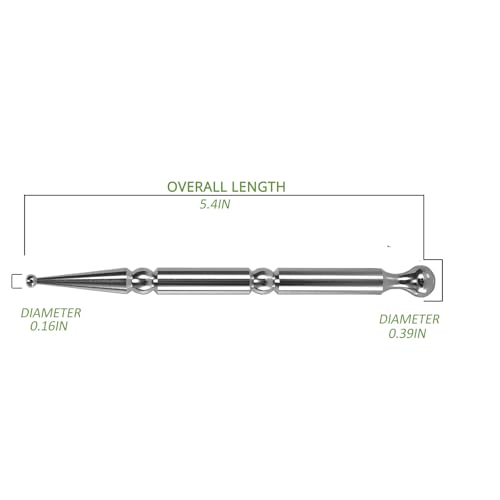 BYYDDIY Stainless Steel Dual Head Facial Reflexology Tools,Ear Massage Tool,Body Point Probe Pen &Trigger Point Massager Tool for Deep Tissue (P-S) - style: P-S