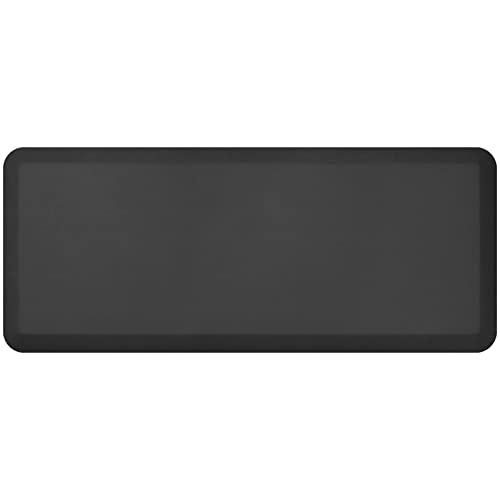 GelPro Anti-Fatigue Designer Comfort Kitchen Floor Mat, 20x48”, Leather Grain Jet Stain Resistant Surface with 3/4” Thick Ergo-Foam Core for Health and Wellness - color: Leather Grain Jet, size: 48"L x 20"W x 0.8"Th