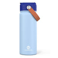 GoKEDA 18oz Kids Water Bottle, Insulated Water Bottles with Stickers, 18/8 Stainless Steel Vacuum Leak Proof Straw Cup for School, Gifts for Boys(Light Blue) - color: Light Blue
