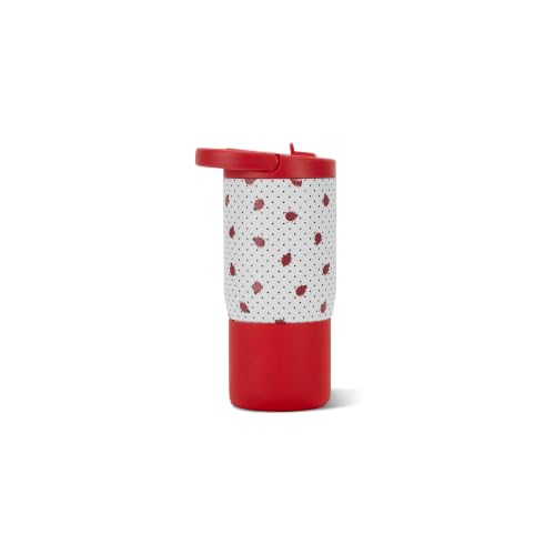 HydroJug Sport 14 oz Insulated Kids Water Bottle with Straw, Ladybug - color: Ladybug, size: 14oz