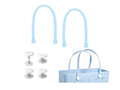 Replacement Straps for Large Rubber Beach Bag, Replacement Handles with 4 Snaps for Rubber Beach Bag, EVA Bag Strap Replacement, Beach Bag Repair Kit - color: Light Blue