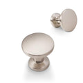 10 Pack Brushed Satin Nickel Kitchen Cabinet Handles - Solid Drawer Knobs Hardware - Zinc Alloy Dresser Handles - color: Brushed Satin Nickel, size: 1-1/4" Diameter（32mm）