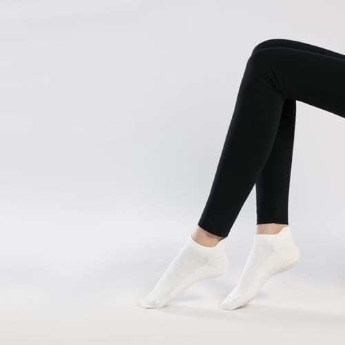 loudashuaiqi Grip Pilates Socks Non Slip Athletic Yoga Socks with Grips for Women Grippy socks for Hospital Workout Barre - style: White*5