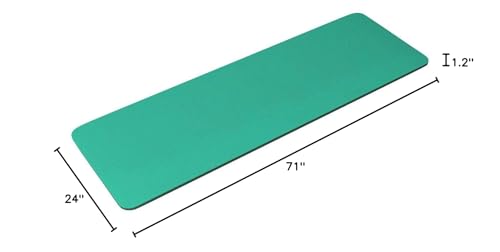 Fitvids Yoga Mat, 1/2-Inch Extra Thick High Density Exercise Mat, Anti-Tear Exercise Yoga Mat with Carrying Strap, Suitable for Various Yoga Exercises - color: Green