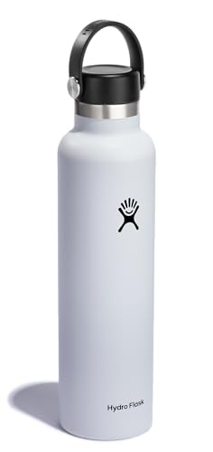 Hydro Flask Water Bottle - Insulated Stainless Steel - Non Spill, Leakproof in 24 Oz White - color: White, style: 24 Oz