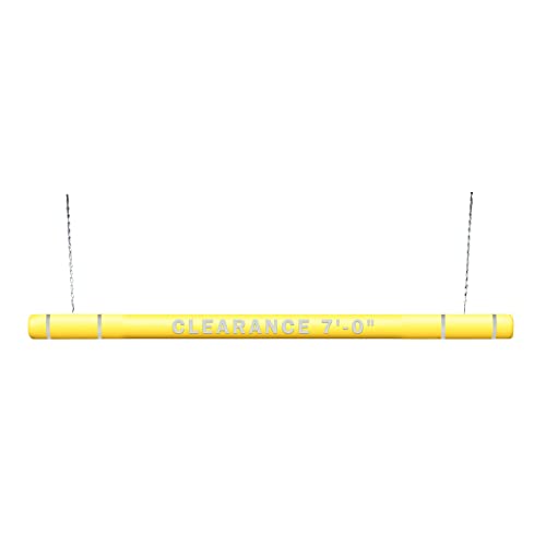 ClearanceGard 4″ x 96″ Clearance Bar Kit- Clearance X’ – XX” Lettering - Innoplast (Yellow White Tape) - color: Yellow White Tape