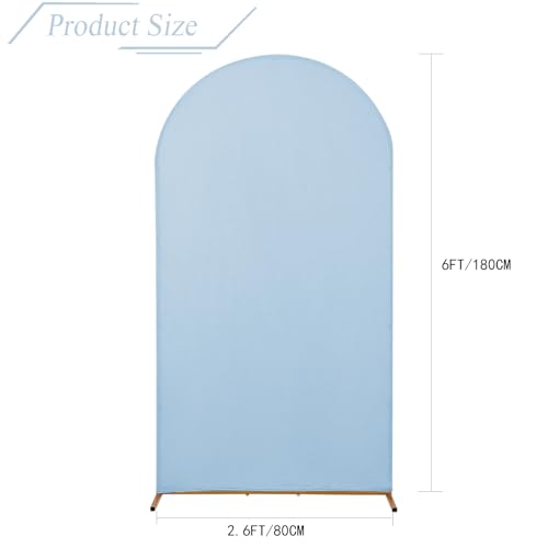bricia Wedding Arch Backdrop Stand Cover, 6FT Double Sided Stretchy Arch Cover Fitted Wedding Birthday Party Banquet Decoration (Bluemist 72''Lx31.2''W) - color: Bluemist, size: 6FT