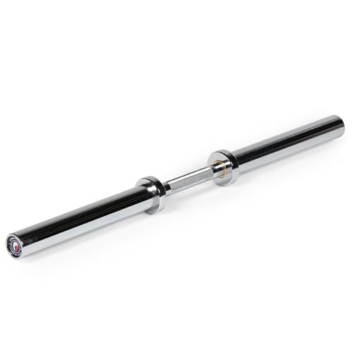 Titan Fitness Single 36in Loadable Olympic Dumbbell Bar, 400 LB Capacity, Knurled Handle for Home Gym Strength Training