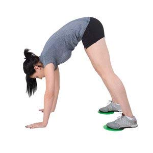 Synergee Core Sliders – Dual Sided Ab Exercise Equipment - color: Electric Green