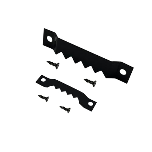 30 Pack Large Heavy and 30 Pack Small Sawtooth Picture Hangers Steel Picture Hangers with Screws Picture Hang Solutions, for Hanging Clock Paintings Artwork Picture Frame Hook Photos (Black) - color: Mix Black -60 Pack