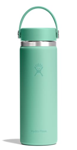 Hydro Flask Water Bottle - Insulated Stainless Steel - Wide Mouth Flex Lid, Non Spill, Leakproof and Refillable in 20 Oz Mermaid Green - color: MERMAID GREEN, style: 20 Oz