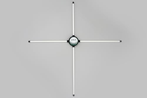 Alignment Stick Connector (with Golf Sticks) - Golf Pratice Mat, Teaching T-Square - color: with Golf Sticks