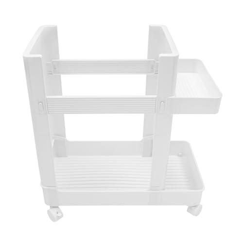Weight Rack Stand with Wheels, ABS Workout Equipment Storage Rack with Tray, Yoga Mat, Dumbbells & Foam Rollers Storage Organizer, for Home, Hotel, Commercial Gym (White)