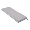 QILLOWAY Indoor/Outdoor Bench Cushion, Thick Upholstery Foam Couch Swing Pads with Ties,48-Inches,Grey. - color: Grey