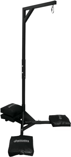 Outslayer Heavy Duty Punching Bag Stand - 7.8ft / 6.8ft Heavy Bags up to 350lbs - Made in USA - Filled or Unfilled Sandbags - Easy Assembly - size: 7'8 Ft Heavy Duty Stand, style: With FILLED Sand Bags