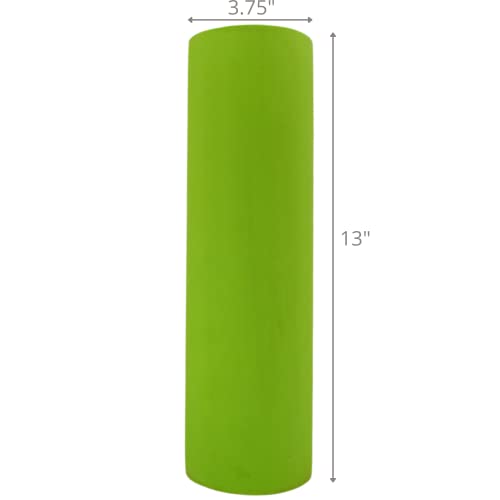 High-Density Foam Roller for Muscle Recovery & Massage, 13" x 3.75" EVA Firm Roller for Warm-Up/Cooldown, Yoga & Pilates, Includes Carry Case (Green) - color: Orange