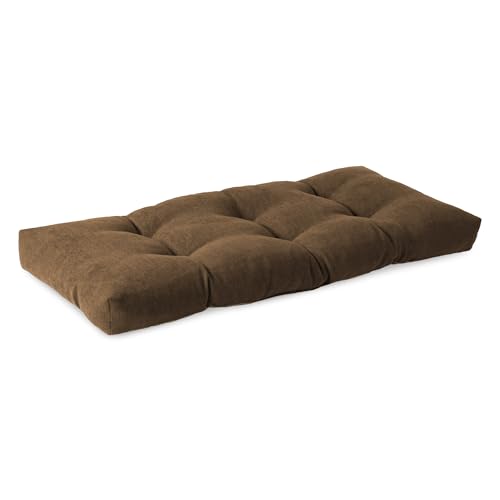 ELFJOY Non Slip Tufted Bench Cushion for Indoor Furniture 34"x16" Coffee | 3.5" Thick, Soft and Breathable Fabric, Skin-Friendly, for Dining Entryway Window Storage Bench, Comfort for Long Sitting - color: Coffee