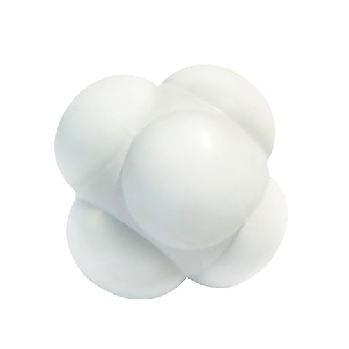GSE Games & Sports Expert Sports Reaction Balls, Reactivity Ball for Field Training, Agility Trainer for Baseball, Rubber Bounce Balls for Hand-Eye Coordination & Speed Reflex Training - color: White, style: 1-Pack