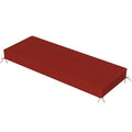 Sundale Outdoor Olefin Bench Cushion， Water-Resistant Patio Couch Cushion, Loveseat Sofa Pad with Straps Red, 59 x 18 x 4 Inches - color: Red, size: 59 X 18 X 4 Inch