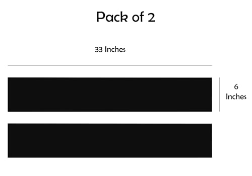Rubber Bond Kick Plates (2 Pack) 6" x 33" - Effortless Peel & Stick - Prevents Dents & Scratches - Self-Adhesive & Universal Fit (Black) - color: Black, size: Kick Plate - 2 Pack - 6"x34"