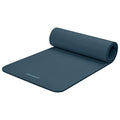 Retrospec Solana Yoga Mat Thick 1/2in Non-Slip Workout Mat with Nylon Strap - 72x24in Exercise Mat for Pilates, Stretching & Fitness - BPA Free, Easy Clean - color: Ocean Blue
