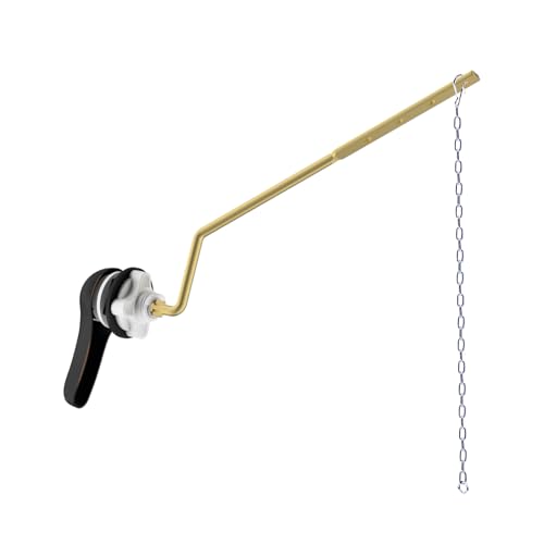 Hibbent Metal Side Mount Toilet Handle Replacement Kit, Oil Rubbed Bronze | Upgraded Metal Flush Lever, Universal Toilet Flush Handle Fit Side Tanks, Stainless Steel Flapper Chains, 4 Adjustable Holes - color: Oil Rubbed Bronze, style: Classic Side Mount