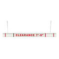 ClearanceGard 4″ x 96″ Clearance Bar Kit- Clearance X’ – XX” Lettering - Innoplast (White Red Tape) - color: White Red Tape