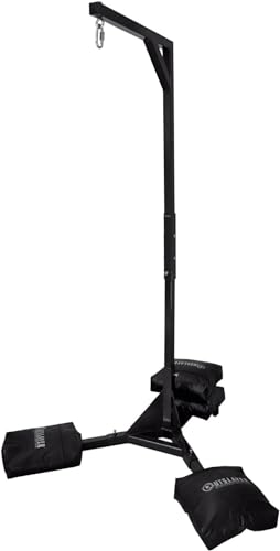 Outslayer Heavy Duty Punching Bag Stand - 7.8ft / 6.8ft Heavy Bags up to 350lbs - Made in USA - Filled or Unfilled Sandbags - Easy Assembly - size: 7'8 Ft Heavy Duty Stand, style: With FILLED Sand Bags