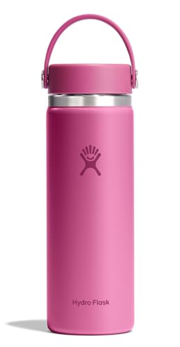 Hydro Flask Water Bottle - Insulated Stainless Steel - Wide Mouth Flex Lid, Non Spill, Leakproof and Refillable in 20 Oz Reef Pink - color: Reef, style: 20 Oz