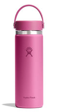 Hydro Flask Water Bottle - Insulated Stainless Steel - Wide Mouth Flex Lid, Non Spill, Leakproof and Refillable in 20 Oz Reef Pink - color: Reef, style: 20 Oz