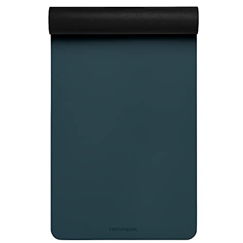 Retrospec Laguna 5mm Yoga Mat - Fitness Mat for Women, Men & Children, Slip-Resistant and Moisture Absorbing Exercise Mat for Home, Pilates, Yoga and Floor Workouts - color: Ocean Blue