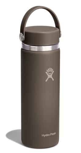 Hydro Flask Water Bottle - Insulated Stainless Steel - Wide Mouth Flex Lid, Non Spill, Leakproof and Refillable in 20 Oz Sandpiper - color: Sandpiper, style: 20 Oz