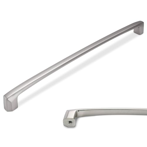 10 Pack 15 inch Brushed Satin Nickel Kitchen Cabinet Handles Cabinet Pulls Sliver Drawer Pulls Kitchen Cabinet Hardware Handles Dresser Handles - color: Brushed Satin Nickel, size: 15" Hole Center（381mm）