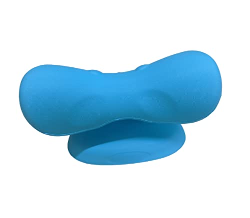Rehabilitation Advantage Neck Shoulder Relaxer Cervical Spine Stretcher | Ergonomic Alignment Pillow Supports Posture, Muscle Tension Relief, And Relaxation With Compact Blue Design