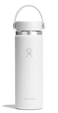 Hydro Flask Water Bottle - Insulated Stainless Steel - Wide Mouth Flex Lid, Non Spill, Leakproof and Refillable in 20 Oz Tonal White - color: TONAL WHITE, style: 20 Oz