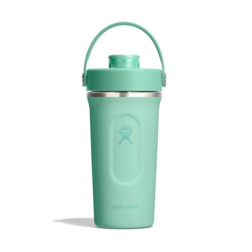 Hydro Flask Shaker Bottle – Insulated Stainless Steel Gym Bottle for Pre Workout & Protein 24 Oz Mermaid Green - color: MERMAID GREEN