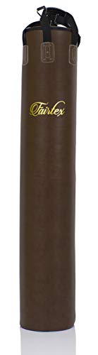 Fairtex HB6 6 Ft. Banana Bag Punching Bag for Muay Thai, Boxing, Kickboxing, MMA - 14.17" W x 70.87" H - color: HB6TB Brown, size: Unfilled