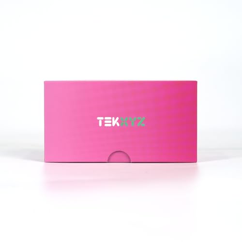 TEKXYZ® Reflex Ball with Counter App & Online Community, 2 Difficulty Levels Boxing Ball with Headband, Perfect for Reaction, Agility, Punching Speed, Fight Skill & Hand Eye Coordination Training - color: Pink/Red