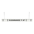 ClearanceGard 4″ x 96″ Clearance Bar Kit- Clearance X’ – XX” Lettering - Innoplast (White Black Tape) - color: White Black Tape