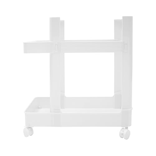 Weight Rack Stand with Wheels, ABS Workout Equipment Storage Rack with Tray, Yoga Mat, Dumbbells & Foam Rollers Storage Organizer, for Home, Hotel, Commercial Gym (White)