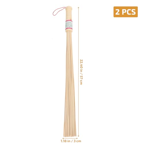 FOMIYES 2Pcs Bamboo Massage Sticks for Back, Neck, Shoulder, and Legs - Ergonomic Design, Lightweight, Portable Self Massage Tools