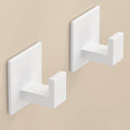 Adhesive Shower Hooks, Towel Hooks for Hanging Robe, Coat, Hat, Loofah, Heavy Duty Wall Hooks Stick on Bathroom, Kitchen and Office (2 Pack, White) - color: White, size: Adhesive "7" Shape -2 Pack