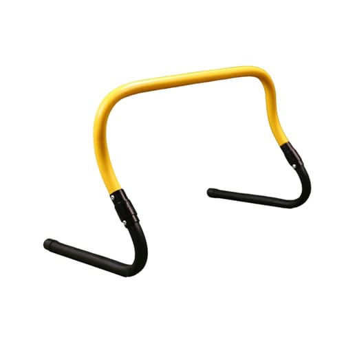 Menolana Agility Hurdle Adjustable Obstacle Improves Strength Speed Hurdle Jumping Bar for Games Football Coaching Multi Sports - color: Yellow Black