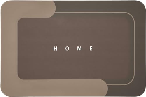 Housego Absorbent Bath Mat, Quick Dry Bath Rug, 16.93x26.77, Brown | Absorbent Bath Mat Magic Rug; Quick Drying Magic Bath Mat Non-Slip Floor Rug Rubber Backed for Bathroom Kitchen Shower Sink - color: Brown, size: 1'5" x 2'3" (Rectangular)