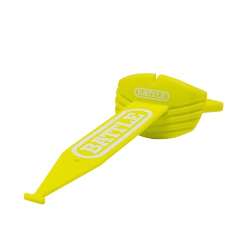 Battle Speed XL Football Mouthguard with Connected Thick Strap, Advanced Composite, No Boil, for Braces, Maximum Breathability, Youth and Adult (Neon Yellow) - color: Neon Yellow